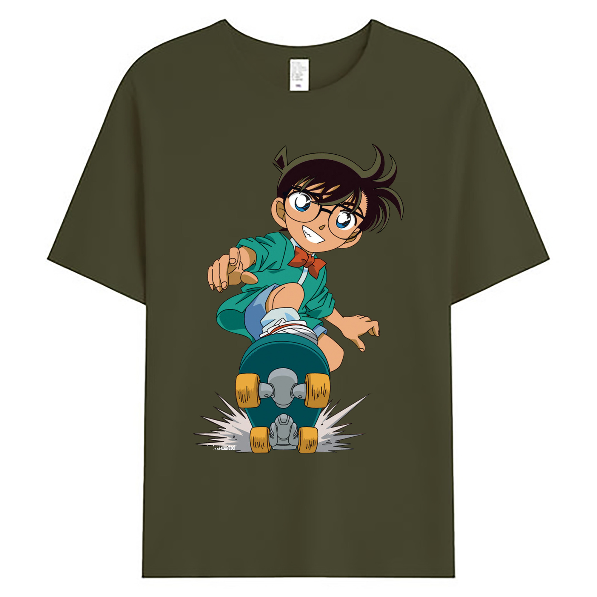 （画像用） 名探偵コナン 江戸川 コナン Detective Conan Conan Edogawa 綿100％ メンズ半袖Tシャツ｜肌触りやわらか＆通気性